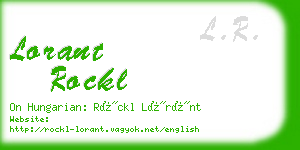 lorant rockl business card