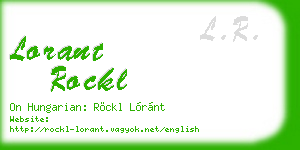 lorant rockl business card